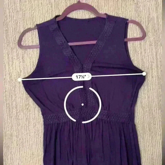 NAVY BRAIDED MAXI DRESS (fits like medium) - Picture 3 of 8
